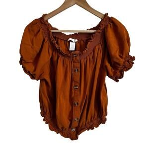 H&M‎ women’s blouse size 10 rust color